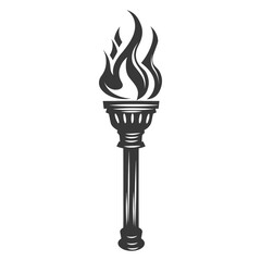 Silhouette torch black color only
