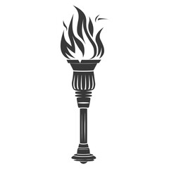 Silhouette torch black color only
