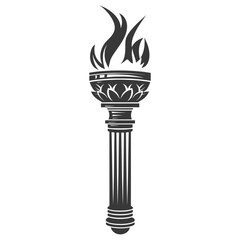 Silhouette torch black color only