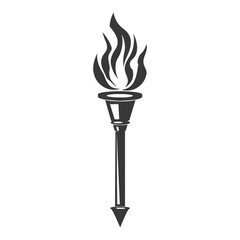 Silhouette torch black color only