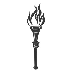 Silhouette torch black color only