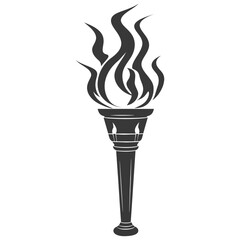 Silhouette torch black color only