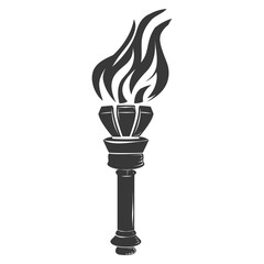 Silhouette torch black color only