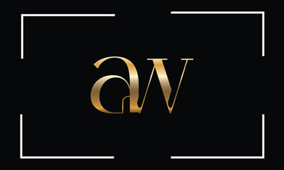 AW, WA, A,W Abstract Letters Logo Monogram