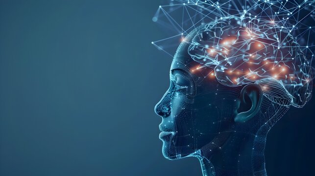 Artificial Brain Connections in Futuristic Sci-Fi Aesthetic