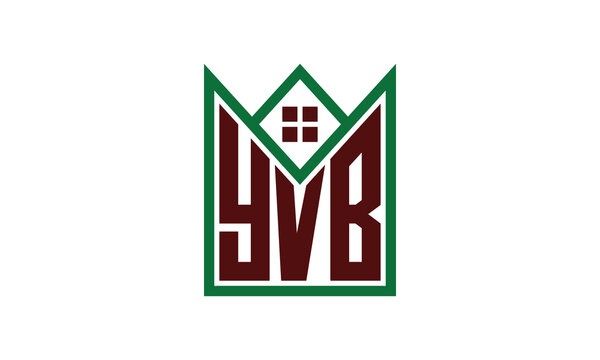 YVB initial letter real estate builders logo design vector. construction, housing, home marker, property, building, apartment, flat, compartment, business, corporate, house rent, rental, commercial