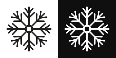 Snowflake Icon Set. Vector Illustration