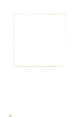 gold brush painted ink stamp banner frame on transparent background