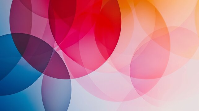 A clean, simple scene of overlapping translucent circles in rich jewel tones, forming a striking minimalistic HD background.