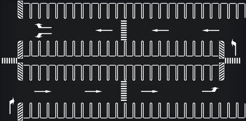 Parking lot isolated. vector illustration © marijaobradovic