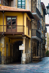 Aviles corner of the medieval street La Ferreria

