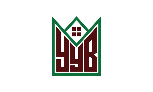 YYB initial letter real estate builders logo design vector. construction, housing, home marker, property, building, apartment, flat, compartment, business, corporate, house rent, rental, commercial