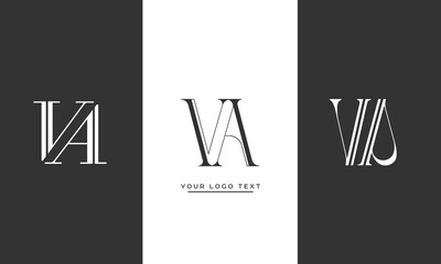 VA, AV, V, A, Abstract Letters Logo monogram