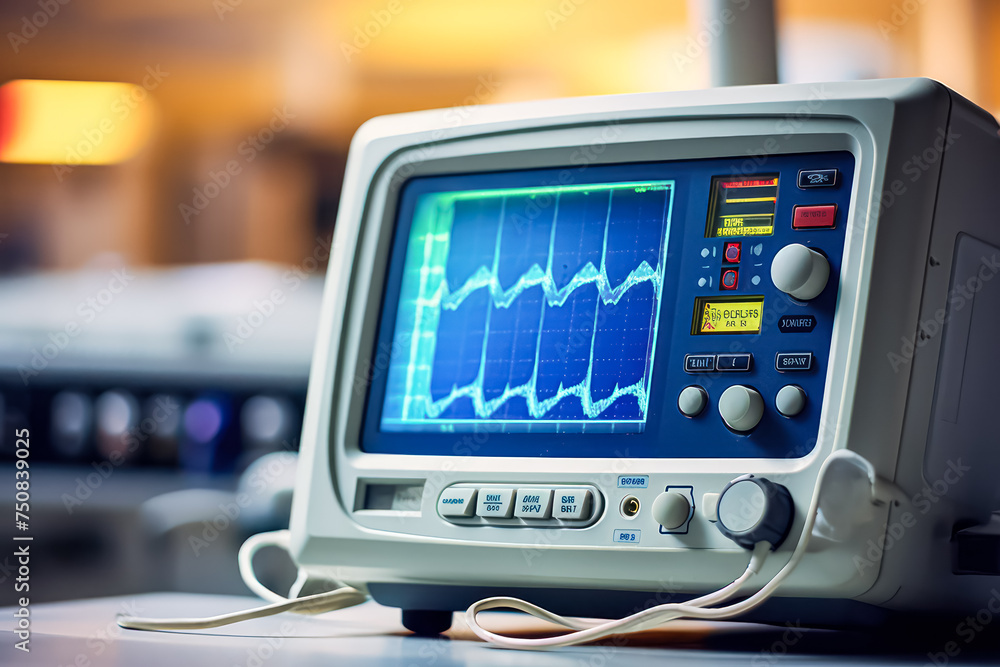 Poster an array of advanced medical equipment and devices arranged in a modern operating room, illustrating