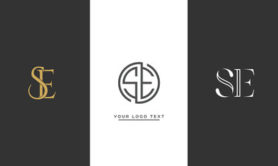 SE, ES, S, E, Abstract Letters Logo monogram