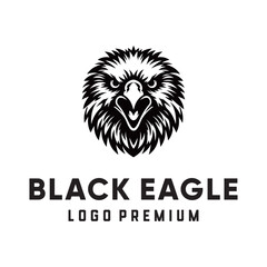 Black eagle motorcycle logo emblem