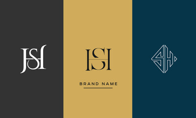 HS, SH, H, S, Abstract Letters Logo Monogram