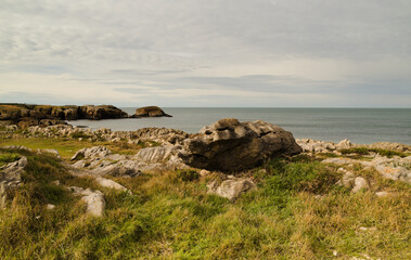 Coastal part of Cantabria in the north of Spain, eroded Costa Quebrada, ie the Broken Coast