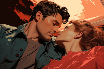 Loving moment of couple