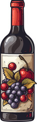 Bottle of wine illustration