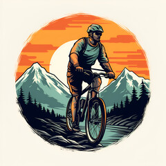 A mountain bike art background 