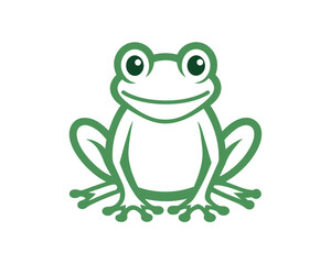 Frog silhouette logo design