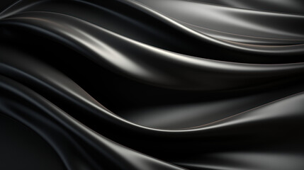 Fototapeta premium Black Silk Waves Background