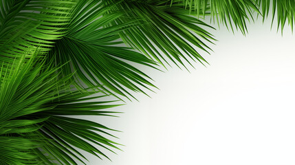 Realistic summer palm leaves on a transparent background. Versatile tropical visuals Generative AI. - obrazy, fototapety, plakaty