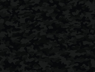 
camouflage black pattern vector seamless illustration, modern dark background