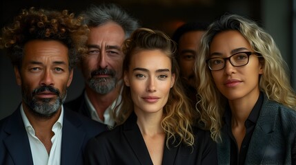 Fototapeta premium Portrait of Diverse Group of Business People in Office