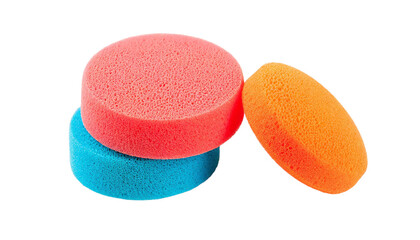 A set of cleansing sponges. isolated on transparent background.