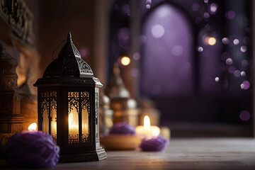 Islamic style Background design for ramadan celebration - obrazy, fototapety, plakaty