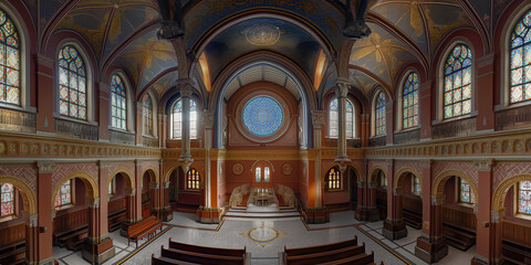 Sacred Splendor: Exploring the Architectural Marvels of Historic Synagogues - obrazy, fototapety, plakaty