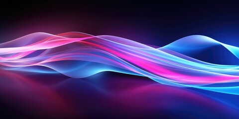 abstract background with glowing pink blue neon lines