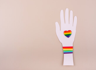 Pride month concept with LGBTQ flag
