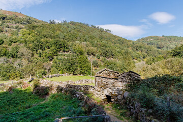 small stone construction in the Geres valley near Sistelo, Viana do Castelo, Portugal