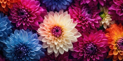 Abstract floral flower dahlia texture background banner 