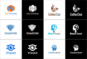 set of icons for web and business