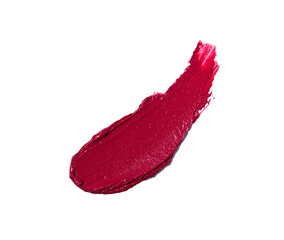 various lipstick strokes isolated on white background