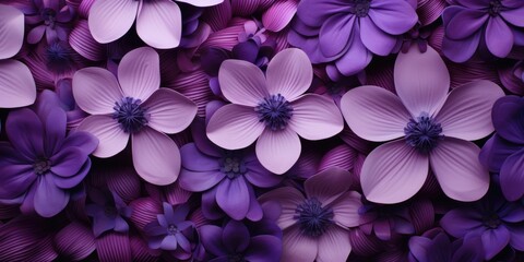  Beautiful collage background of purple flowers