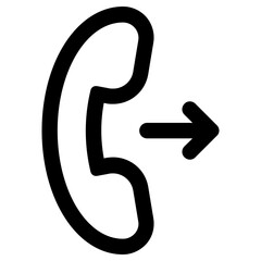 call icon, simple vector design