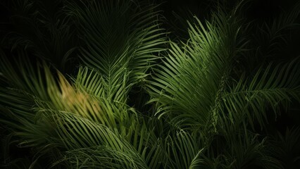 Abstract fern leaves on a dark background.