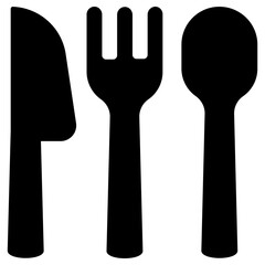 cutlery icon, simple vector design - obrazy, fototapety, plakaty