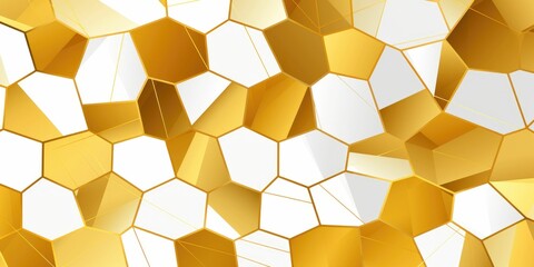 Design polygon tile gold on white background. Design print for illustration, texture, wallpaper, background