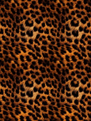 Majestic leopard skin close-up seamless pattern