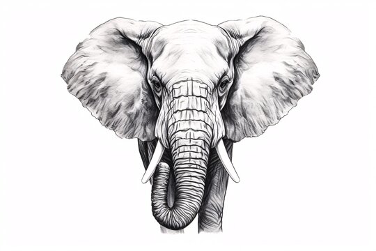 a drawing of an elephant