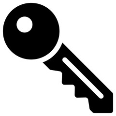 key icon, simple vector design