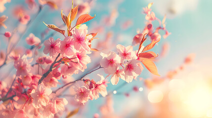 The Splendors of Spring: A Refreshing Backdrop Blur of Lively Hues and Nature's Energetic Embrace - obrazy, fototapety, plakaty