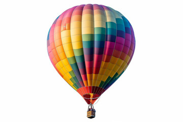 Multicolored rainbow balloon isolated on a white background