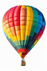 Multicolored rainbow balloon isolated on a white background